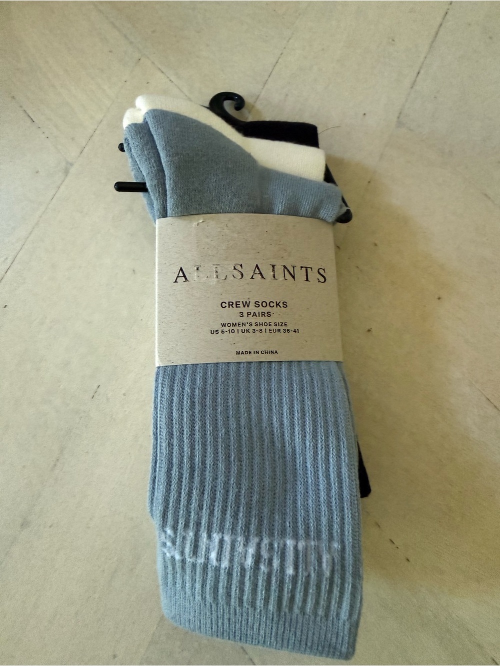 New All Saints  3 pack Crew Socks 🧦🧦🧦
